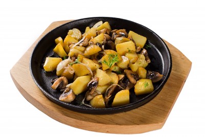 Картофель жареный с грибами